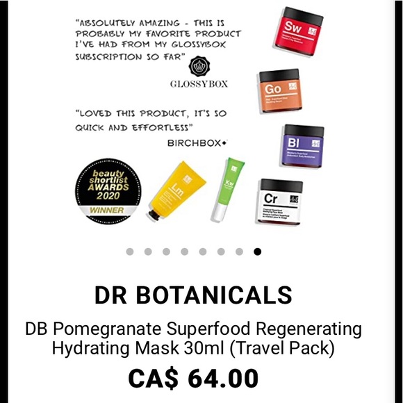 DR. BOTANICALS- DB POMEGRANATE SUPERFOOD REGENERATING HYDRATING MASK (30ml) - Picture 7 of 7